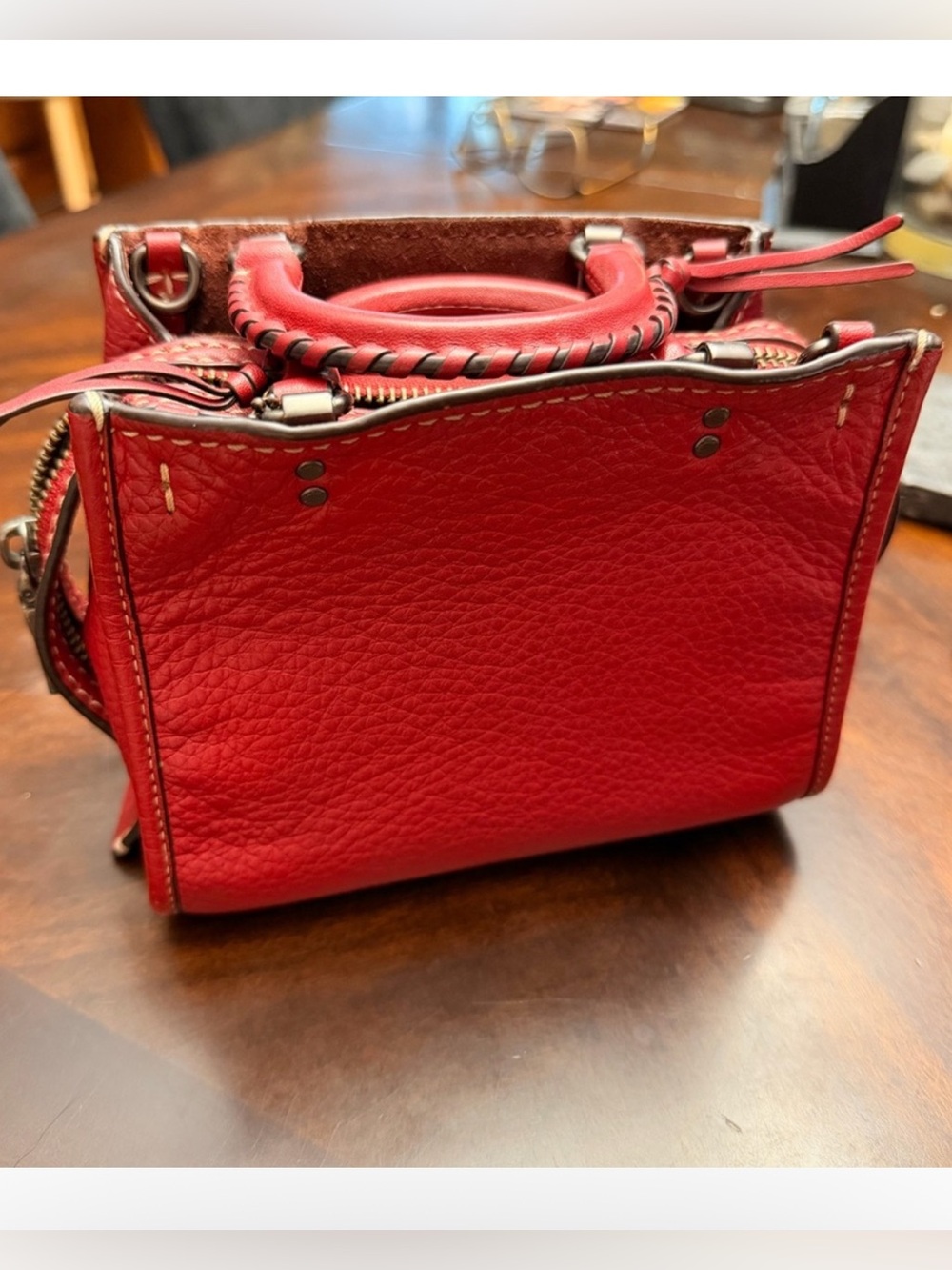 COACH ROGUE 17 Red Gunmetal Mini Bag